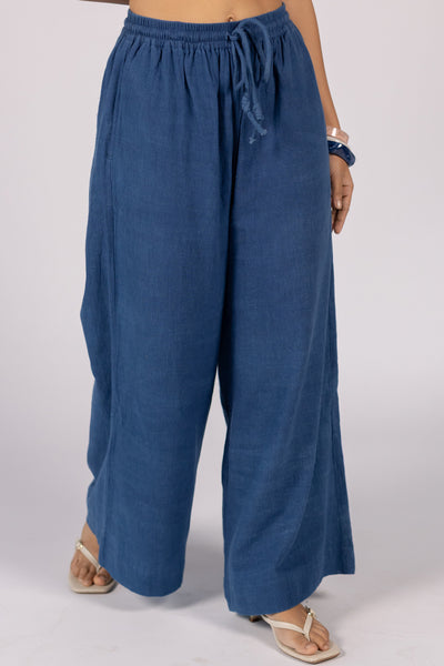 Indigo Linen Pant