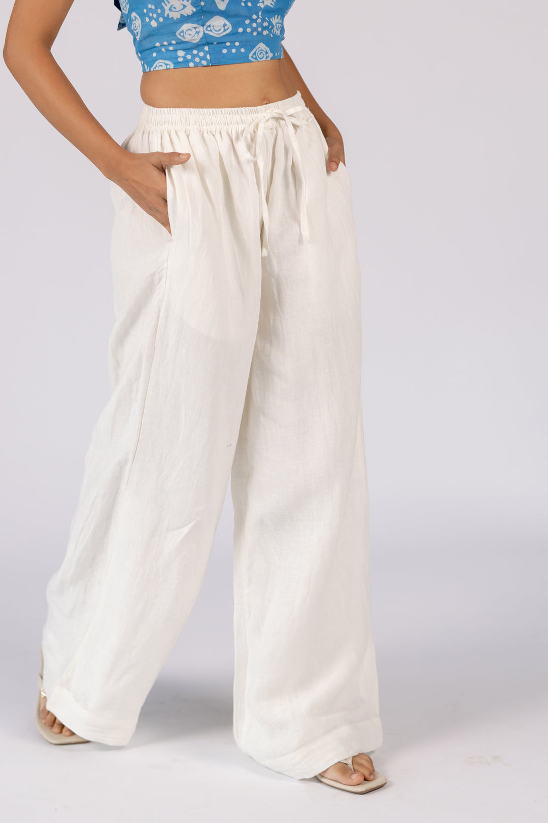 White Linen Pant